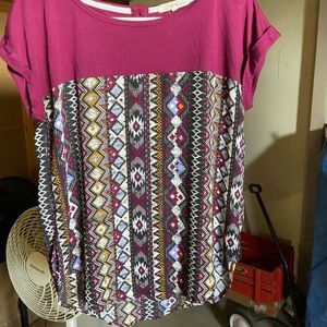 Size Medium Aztec Print Blouse. Never worn.